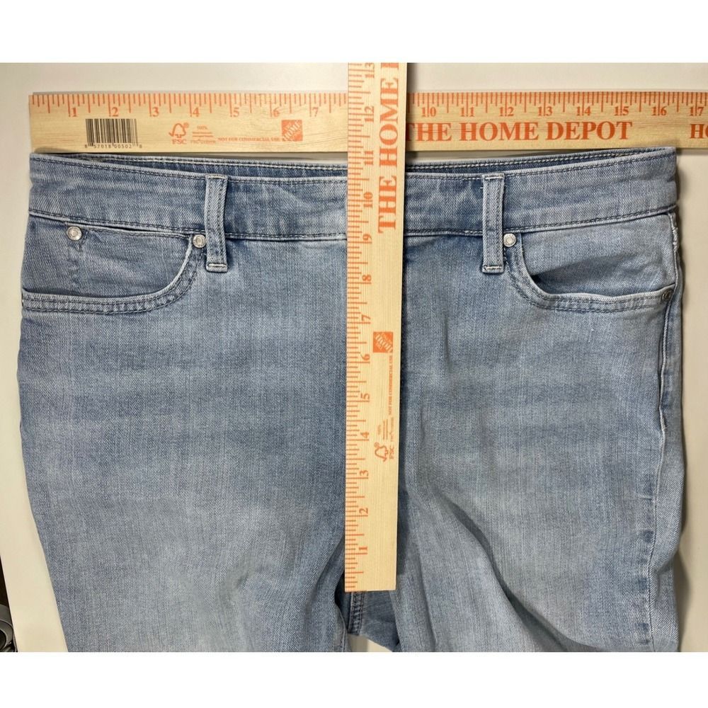 Straight Leg Crop Jeans W/14 Light Blue Wash Talbots KH5741 - Picture 7 of 15